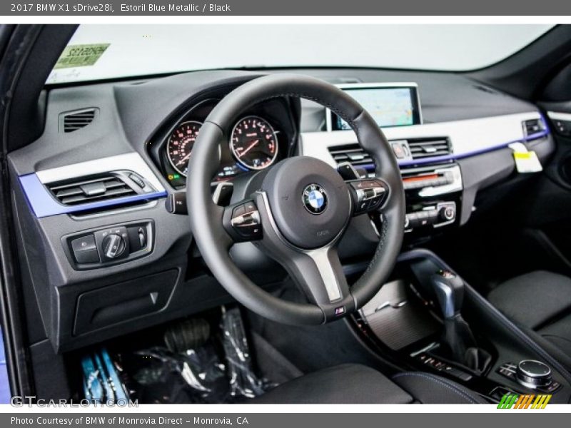 Estoril Blue Metallic / Black 2017 BMW X1 sDrive28i