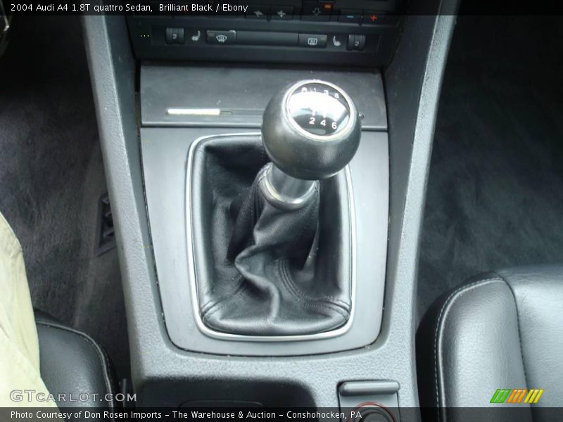 Brilliant Black / Ebony 2004 Audi A4 1.8T quattro Sedan