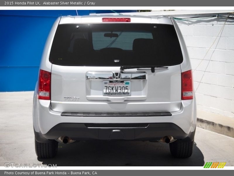 Alabaster Silver Metallic / Gray 2015 Honda Pilot LX