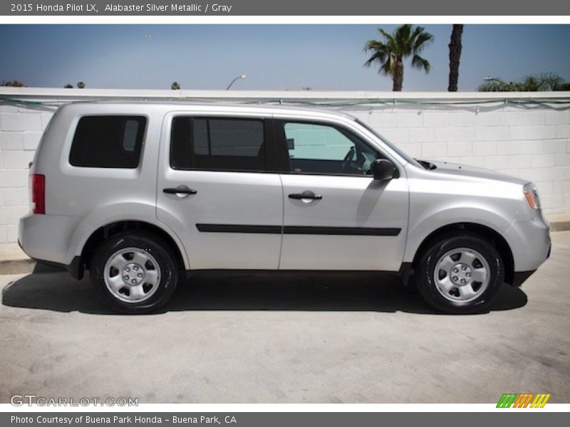 Alabaster Silver Metallic / Gray 2015 Honda Pilot LX