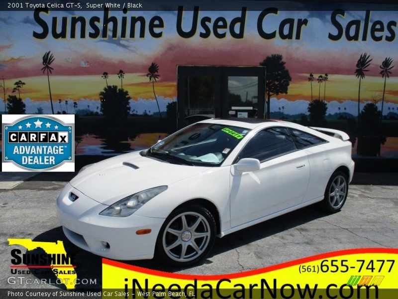 Super White / Black 2001 Toyota Celica GT-S