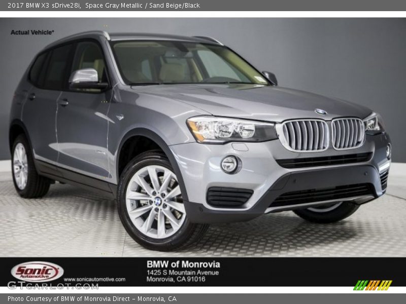 Space Gray Metallic / Sand Beige/Black 2017 BMW X3 sDrive28i