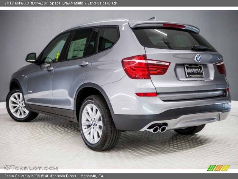 Space Gray Metallic / Sand Beige/Black 2017 BMW X3 sDrive28i