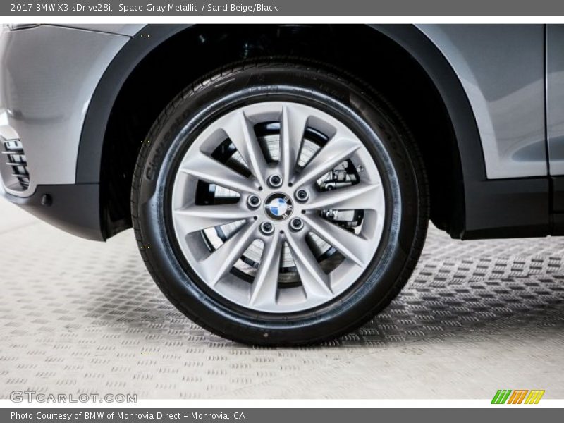 Space Gray Metallic / Sand Beige/Black 2017 BMW X3 sDrive28i