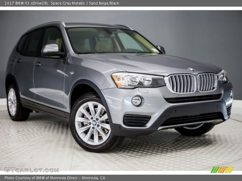 Space Gray Metallic / Sand Beige/Black 2017 BMW X3 sDrive28i