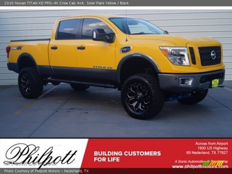 Solar Flare Yellow / Black 2016 Nissan TITAN XD PRO-4X Crew Cab 4x4