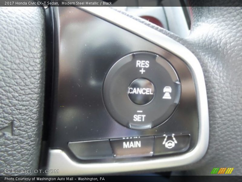 Modern Steel Metallic / Black 2017 Honda Civic EX-T Sedan