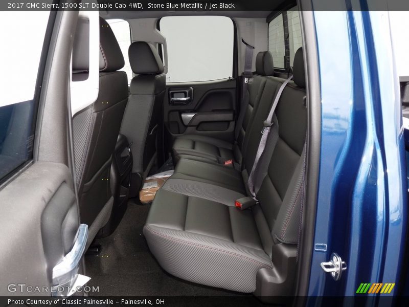 Stone Blue Metallic / Jet Black 2017 GMC Sierra 1500 SLT Double Cab 4WD