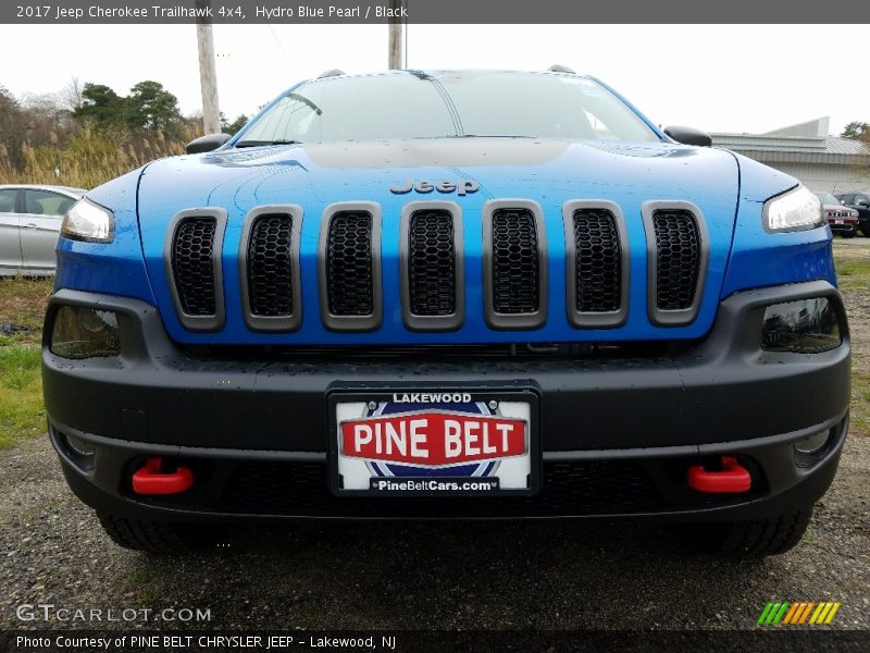 Hydro Blue Pearl / Black 2017 Jeep Cherokee Trailhawk 4x4