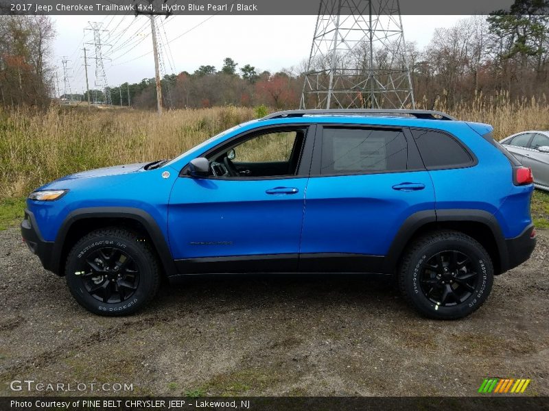 Hydro Blue Pearl / Black 2017 Jeep Cherokee Trailhawk 4x4