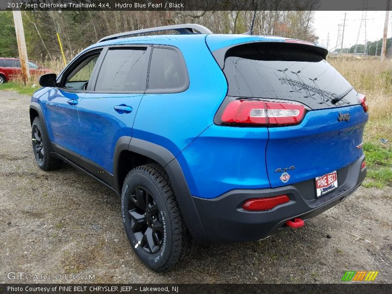 Hydro Blue Pearl / Black 2017 Jeep Cherokee Trailhawk 4x4