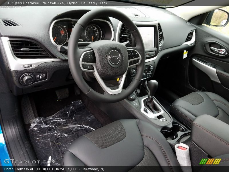 Hydro Blue Pearl / Black 2017 Jeep Cherokee Trailhawk 4x4