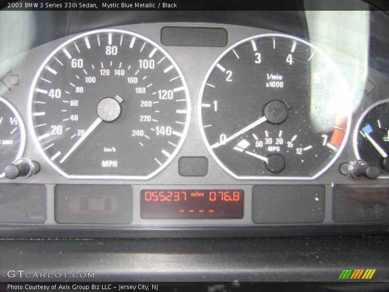 Mystic Blue Metallic / Black 2003 BMW 3 Series 330i Sedan