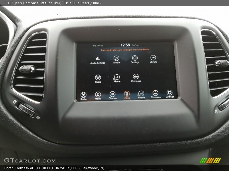 True Blue Pearl / Black 2017 Jeep Compass Latitude 4x4