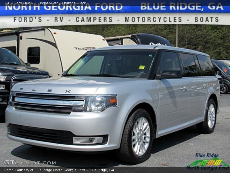 Ingot Silver / Charcoal Black 2014 Ford Flex SEL