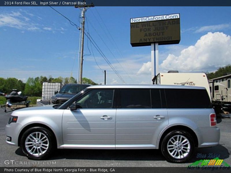 Ingot Silver / Charcoal Black 2014 Ford Flex SEL