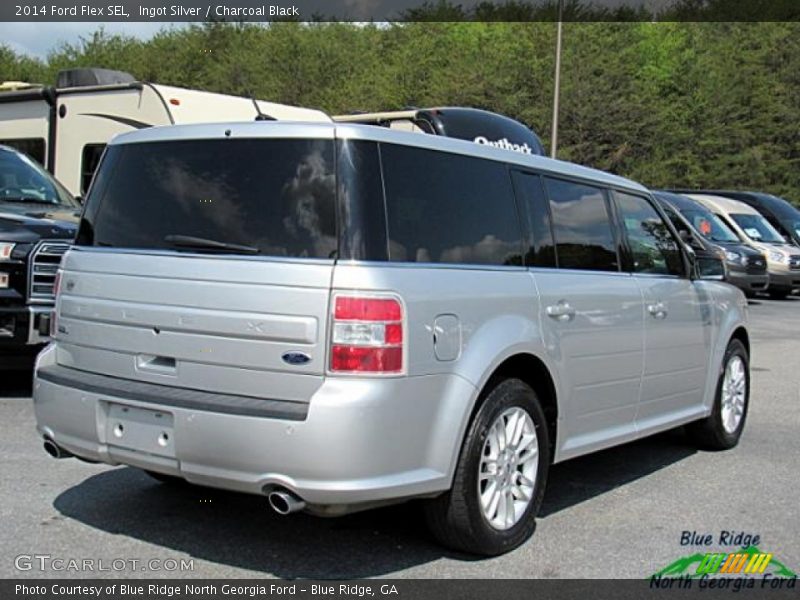 Ingot Silver / Charcoal Black 2014 Ford Flex SEL