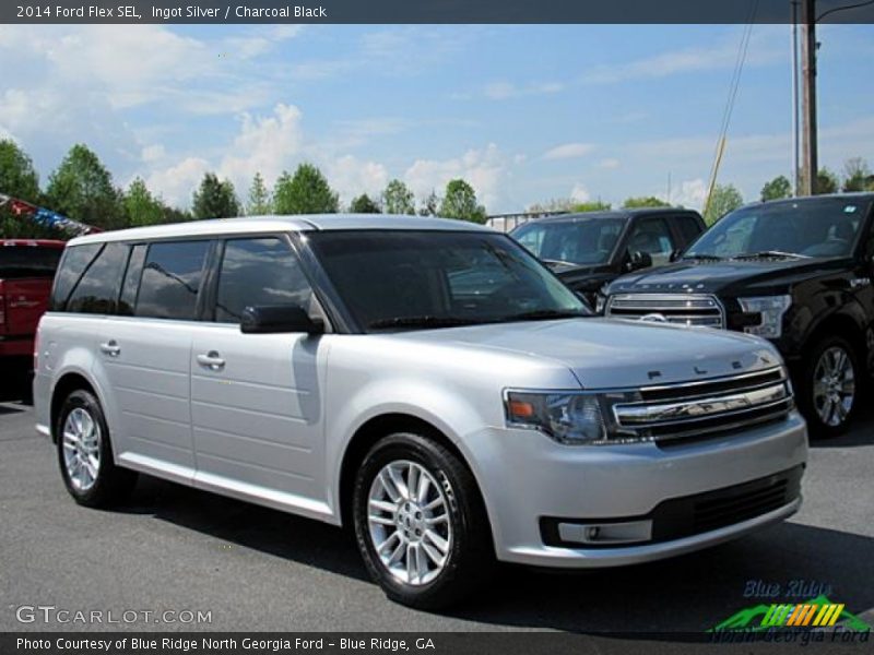 Ingot Silver / Charcoal Black 2014 Ford Flex SEL
