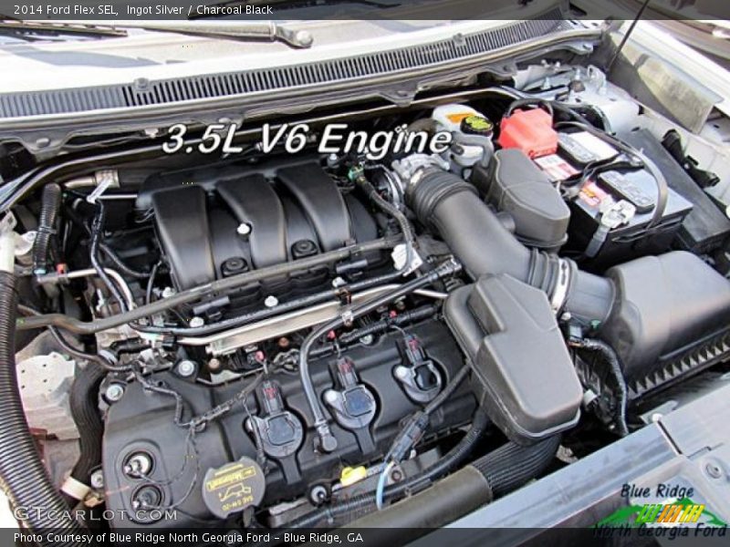 Ingot Silver / Charcoal Black 2014 Ford Flex SEL