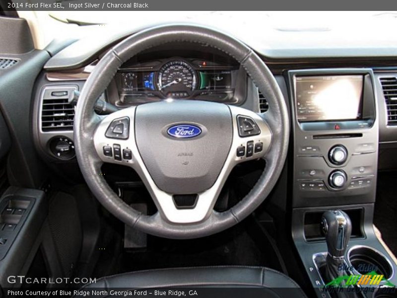Ingot Silver / Charcoal Black 2014 Ford Flex SEL