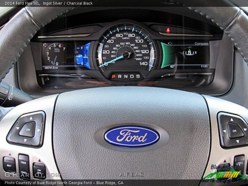 Ingot Silver / Charcoal Black 2014 Ford Flex SEL