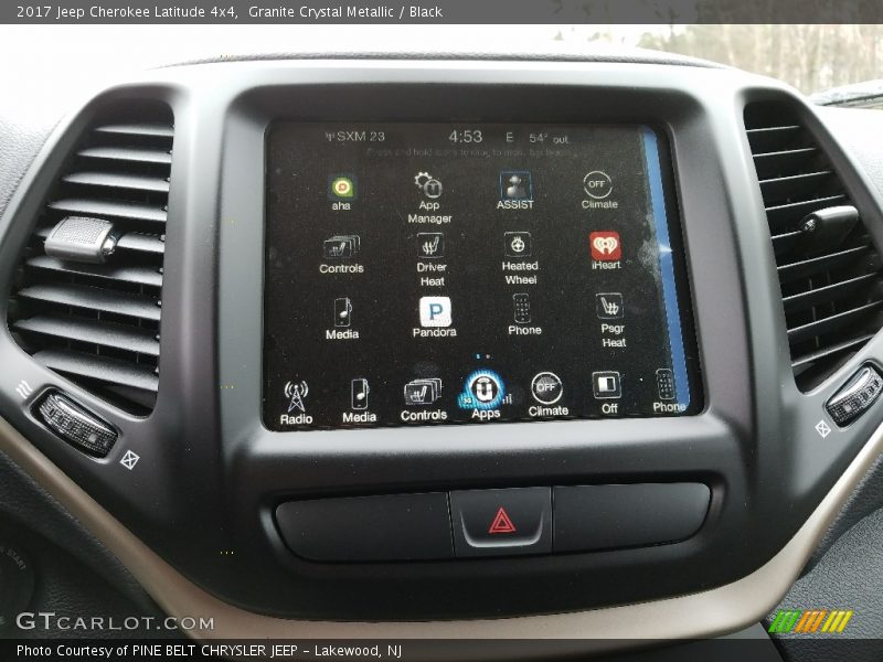 Granite Crystal Metallic / Black 2017 Jeep Cherokee Latitude 4x4