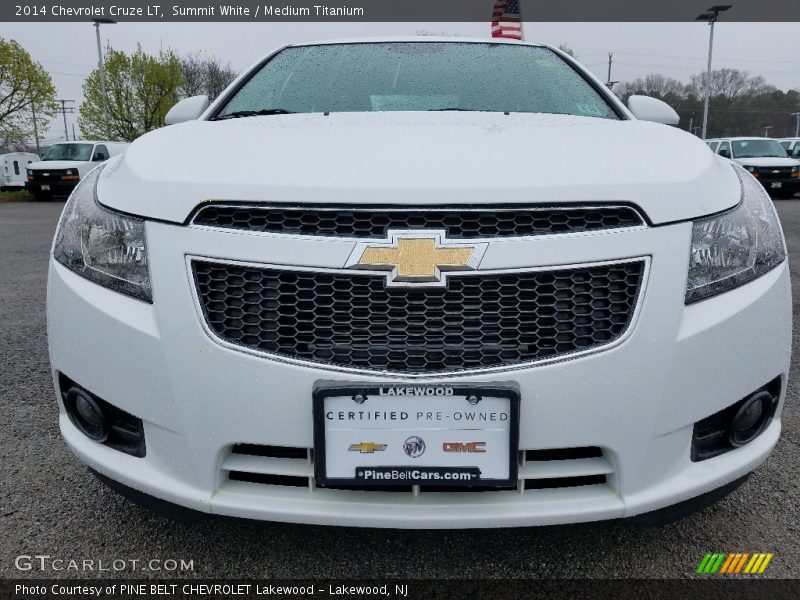 Summit White / Medium Titanium 2014 Chevrolet Cruze LT