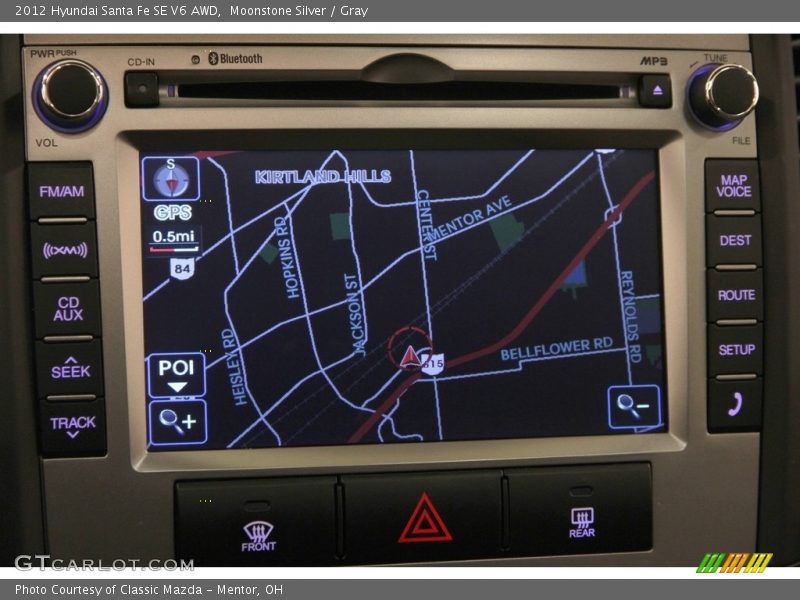 Moonstone Silver / Gray 2012 Hyundai Santa Fe SE V6 AWD