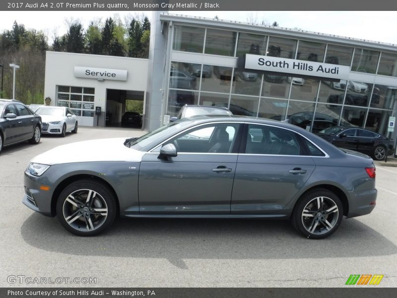 Monsoon Gray Metallic / Black 2017 Audi A4 2.0T Premium Plus quattro