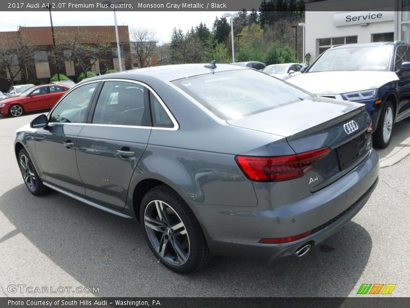 Monsoon Gray Metallic / Black 2017 Audi A4 2.0T Premium Plus quattro