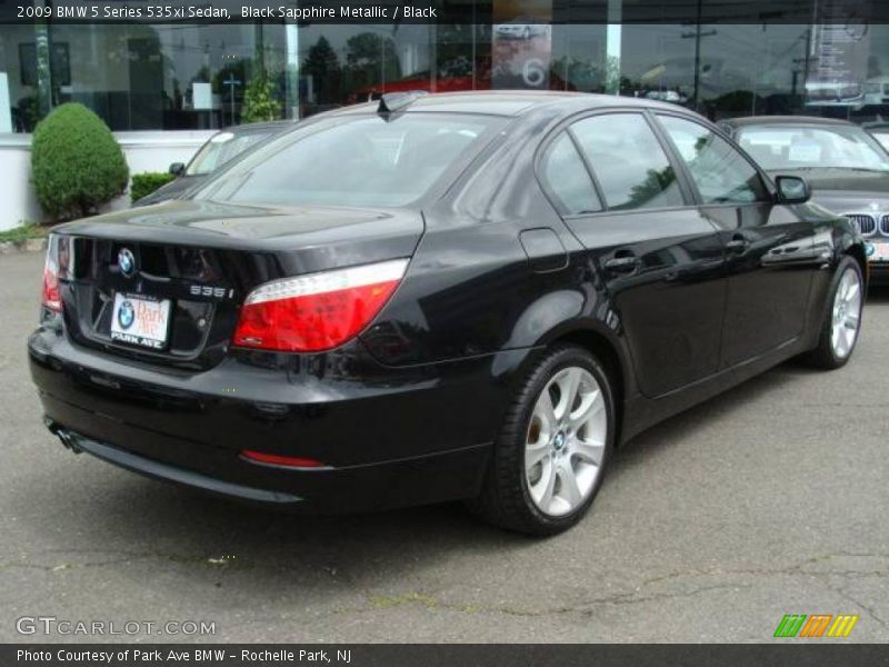 Black Sapphire Metallic / Black 2009 BMW 5 Series 535xi Sedan