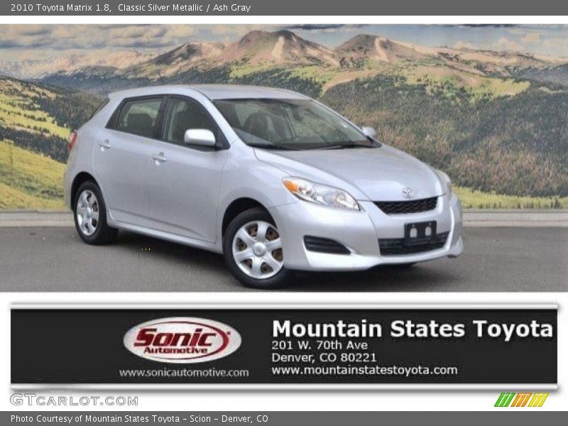 Classic Silver Metallic / Ash Gray 2010 Toyota Matrix 1.8