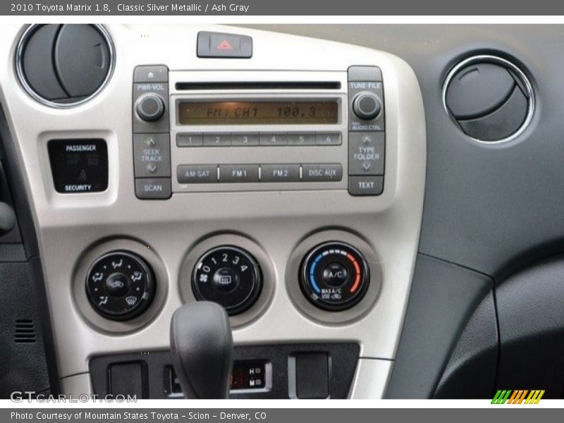 Classic Silver Metallic / Ash Gray 2010 Toyota Matrix 1.8