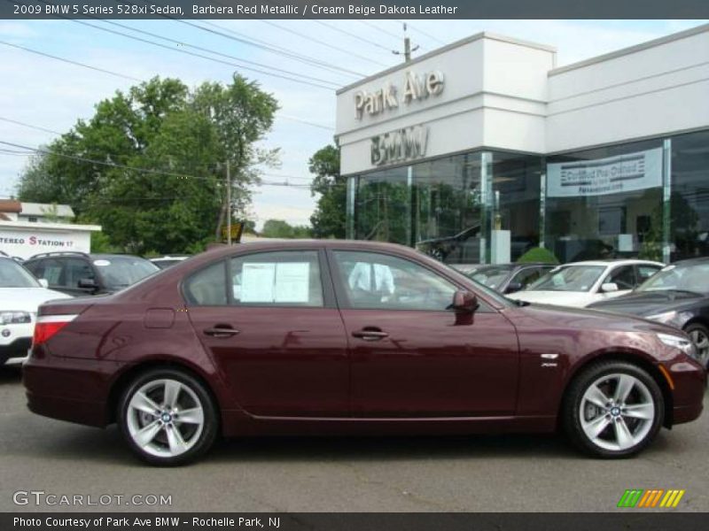 Barbera Red Metallic / Cream Beige Dakota Leather 2009 BMW 5 Series 528xi Sedan