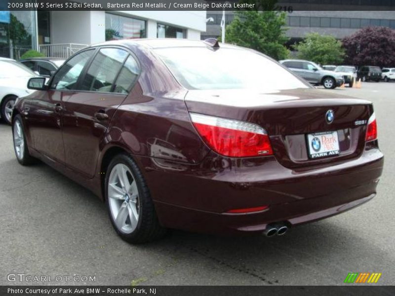 Barbera Red Metallic / Cream Beige Dakota Leather 2009 BMW 5 Series 528xi Sedan