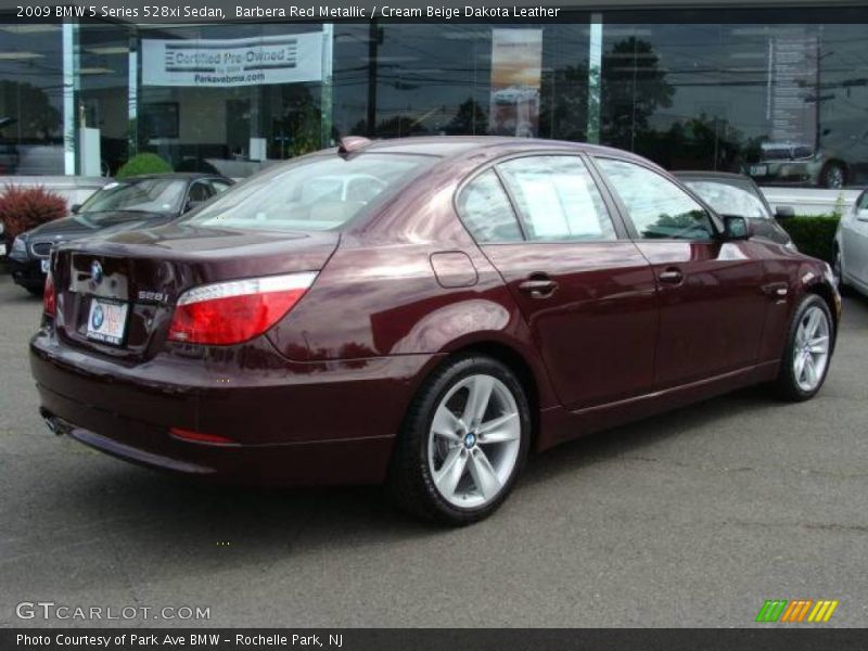 Barbera Red Metallic / Cream Beige Dakota Leather 2009 BMW 5 Series 528xi Sedan