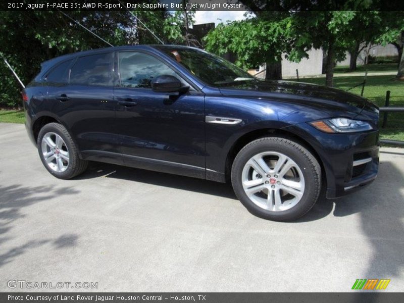 Dark Sapphire Blue / Jet w/Light Oyster 2017 Jaguar F-PACE 35t AWD R-Sport