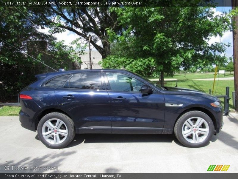 Dark Sapphire Blue / Jet w/Light Oyster 2017 Jaguar F-PACE 35t AWD R-Sport