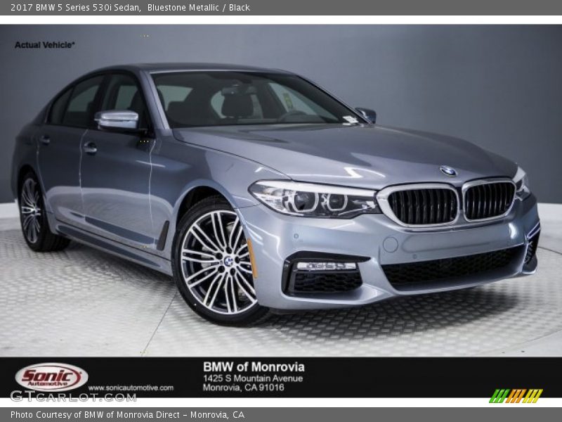 Bluestone Metallic / Black 2017 BMW 5 Series 530i Sedan