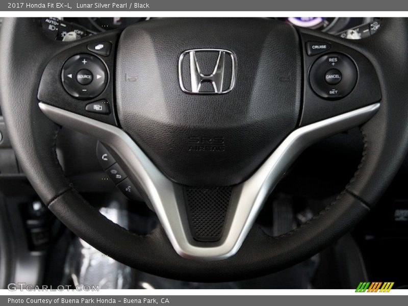 Lunar Silver Pearl / Black 2017 Honda Fit EX-L