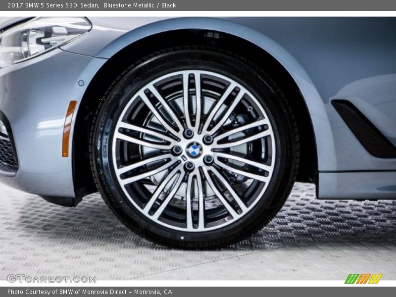 Bluestone Metallic / Black 2017 BMW 5 Series 530i Sedan