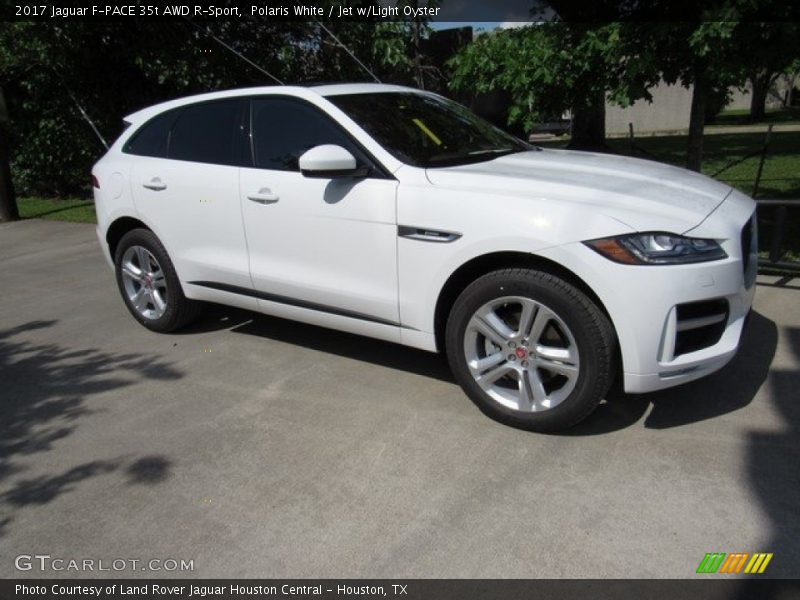 Polaris White / Jet w/Light Oyster 2017 Jaguar F-PACE 35t AWD R-Sport