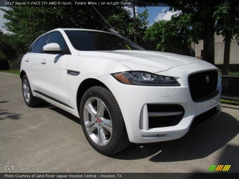 Polaris White / Jet w/Light Oyster 2017 Jaguar F-PACE 35t AWD R-Sport