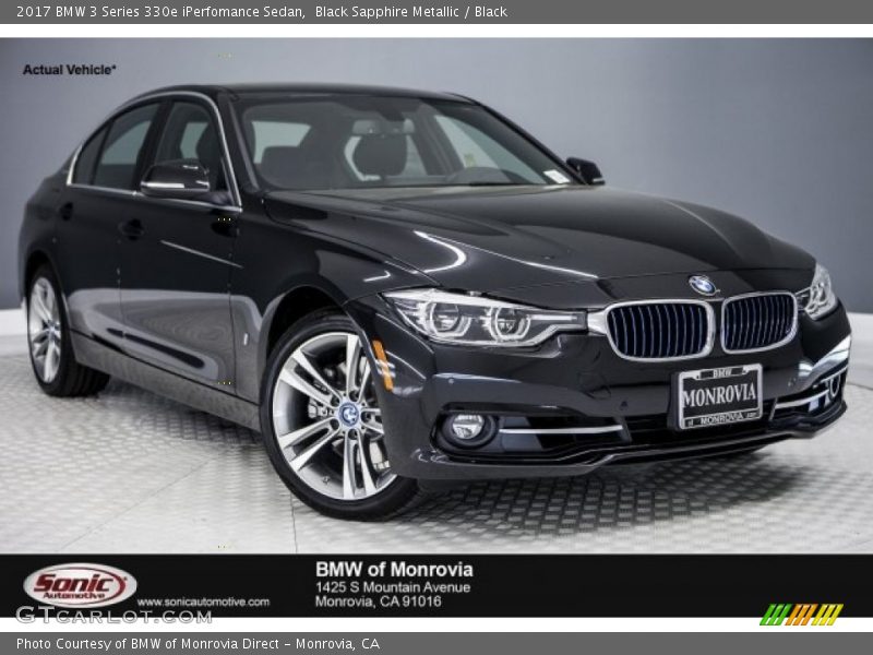 Black Sapphire Metallic / Black 2017 BMW 3 Series 330e iPerfomance Sedan