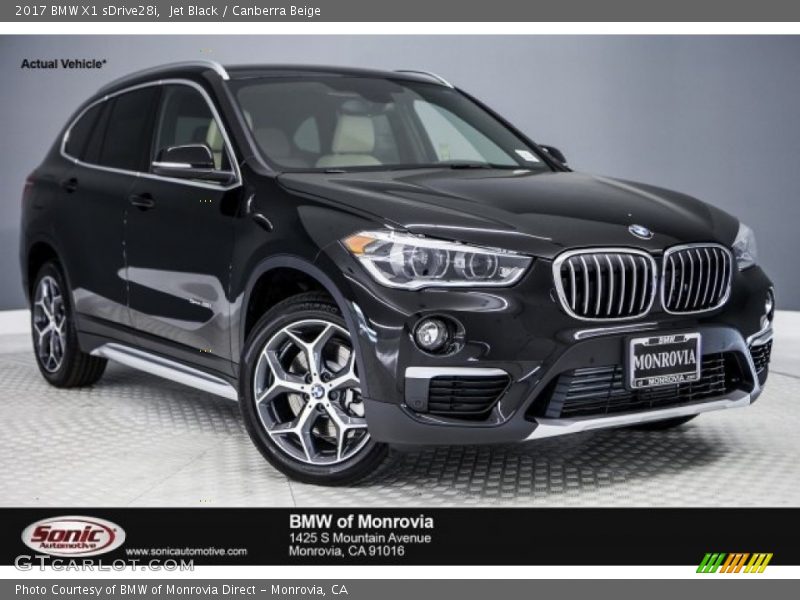 Jet Black / Canberra Beige 2017 BMW X1 sDrive28i