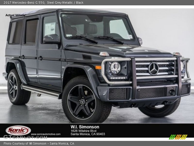 Steel Grey Metallic / Black 2017 Mercedes-Benz G 550