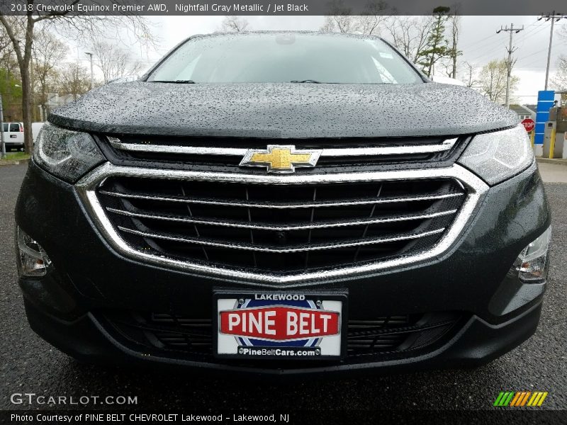 Nightfall Gray Metallic / Jet Black 2018 Chevrolet Equinox Premier AWD