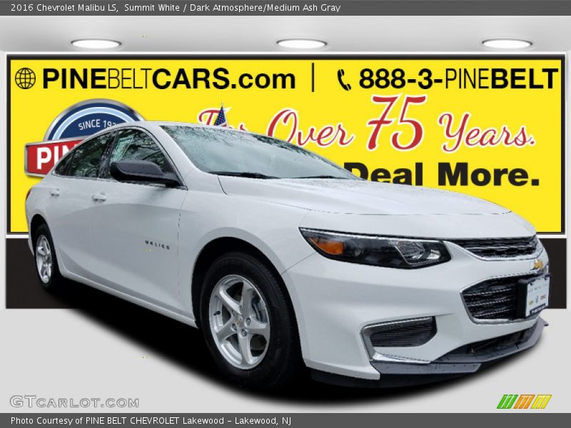 Summit White / Dark Atmosphere/Medium Ash Gray 2016 Chevrolet Malibu LS