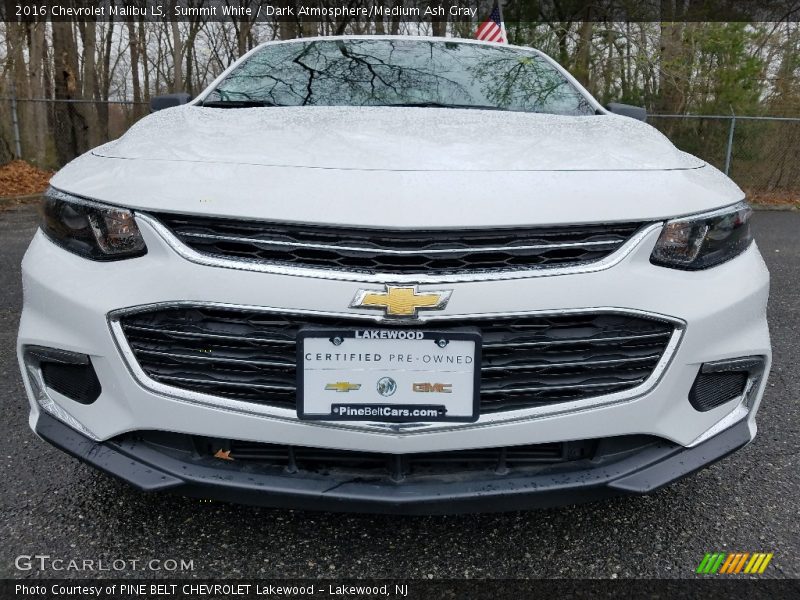 Summit White / Dark Atmosphere/Medium Ash Gray 2016 Chevrolet Malibu LS