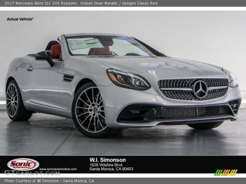 Iridium Silver Metallic / designo Classic Red 2017 Mercedes-Benz SLC 300 Roadster